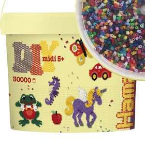 30,000 Everything Mix Midi Hama Beads Bucket