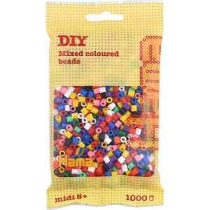 1,000 Solid Mix Midi Hama Beads