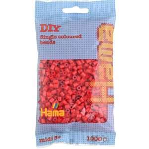 1,000 Red Midi Hama Beads