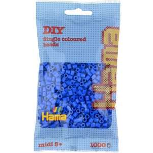 1,000 Light Blue Midi Hama Beads