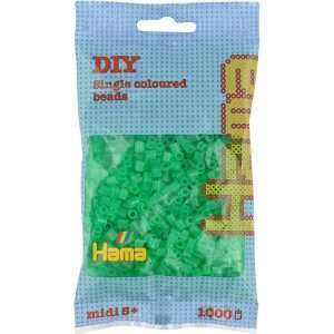 1,000 Translucent Green Midi Hama Beads