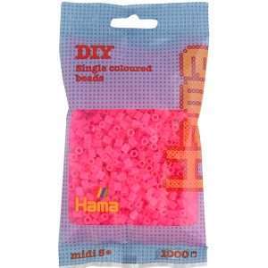 1,000 Neon Pink Midi Hama Beads