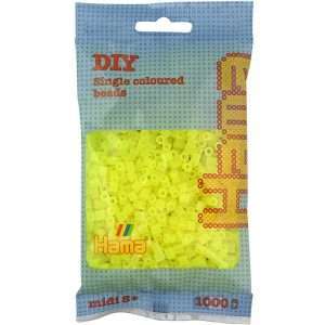 1,000 Neon Yellow Midi Hama Beads