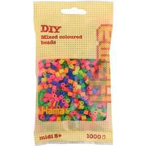 1,000 Neon Mix Midi Hama Beads