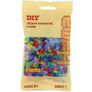 1,000 Translucent Mix Midi Hama Beads