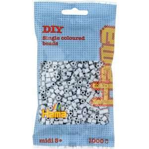 1,000 Light Grey Midi Hama Beads