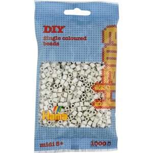1,000 Cloudy White Midi Hama Beads
